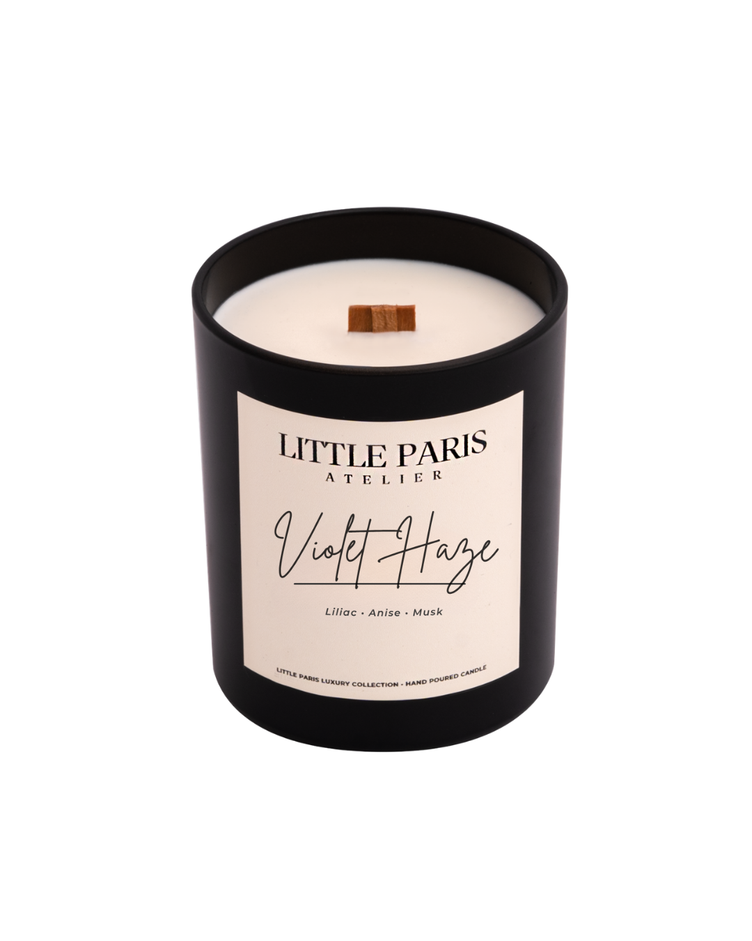 Lumânare parfumată Violet Haze - Liliac • Anason • Violete - Little Paris Atelier