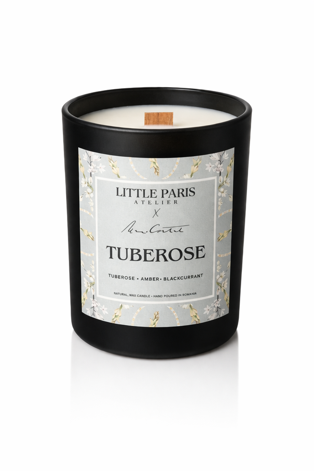 Lumânare parfumată Tuberose - Tuberoze • Coacaze Negre • Ambra - Little Paris Atelier