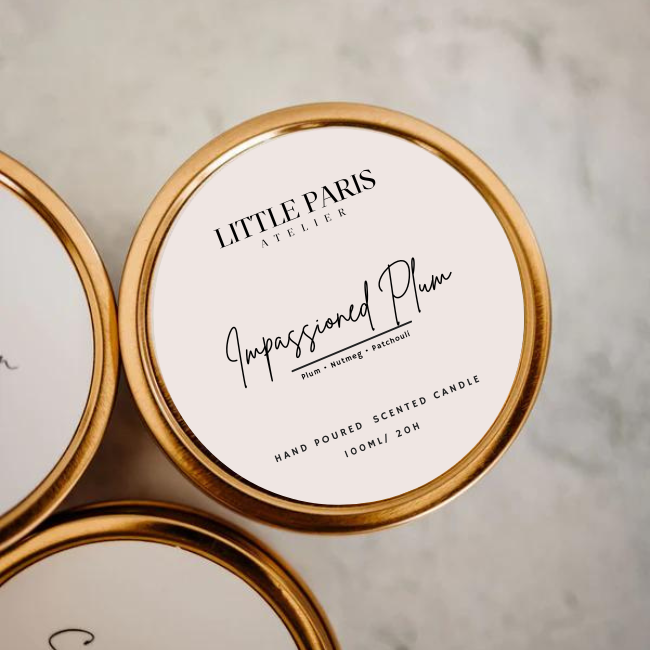 Lumânare parfumată Impassioned Plum - Prune • Nucşoara • Patchouli - Travel Size