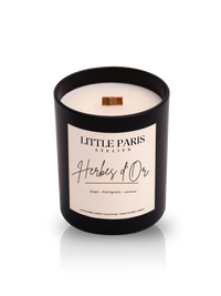 Lumânare parfumată Herbes d'Or - Salvie • Petitgrain • Lamaie - Little Paris Atelier