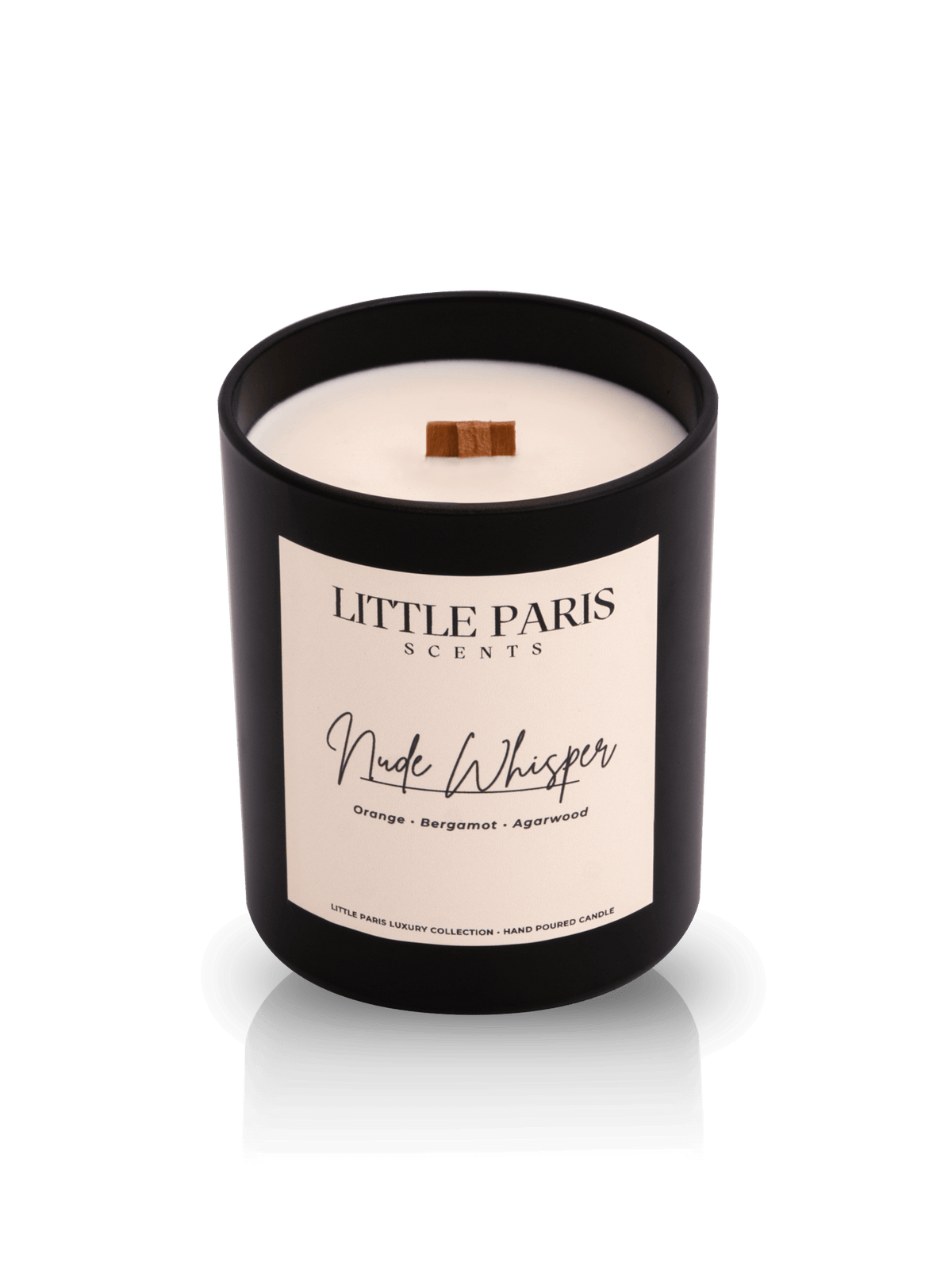 Lumânare parfumată Nude Whisper - Portocală • Bergamotă • Lemn de agar - Little Paris Atelier
