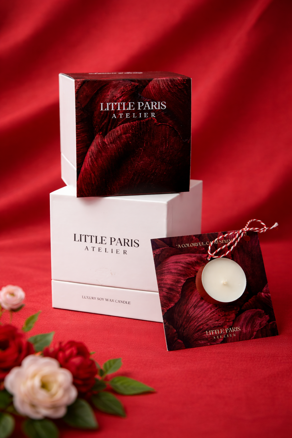 Gift Set - Lumânare parfumată și Mărțișor - Little Paris Atelier